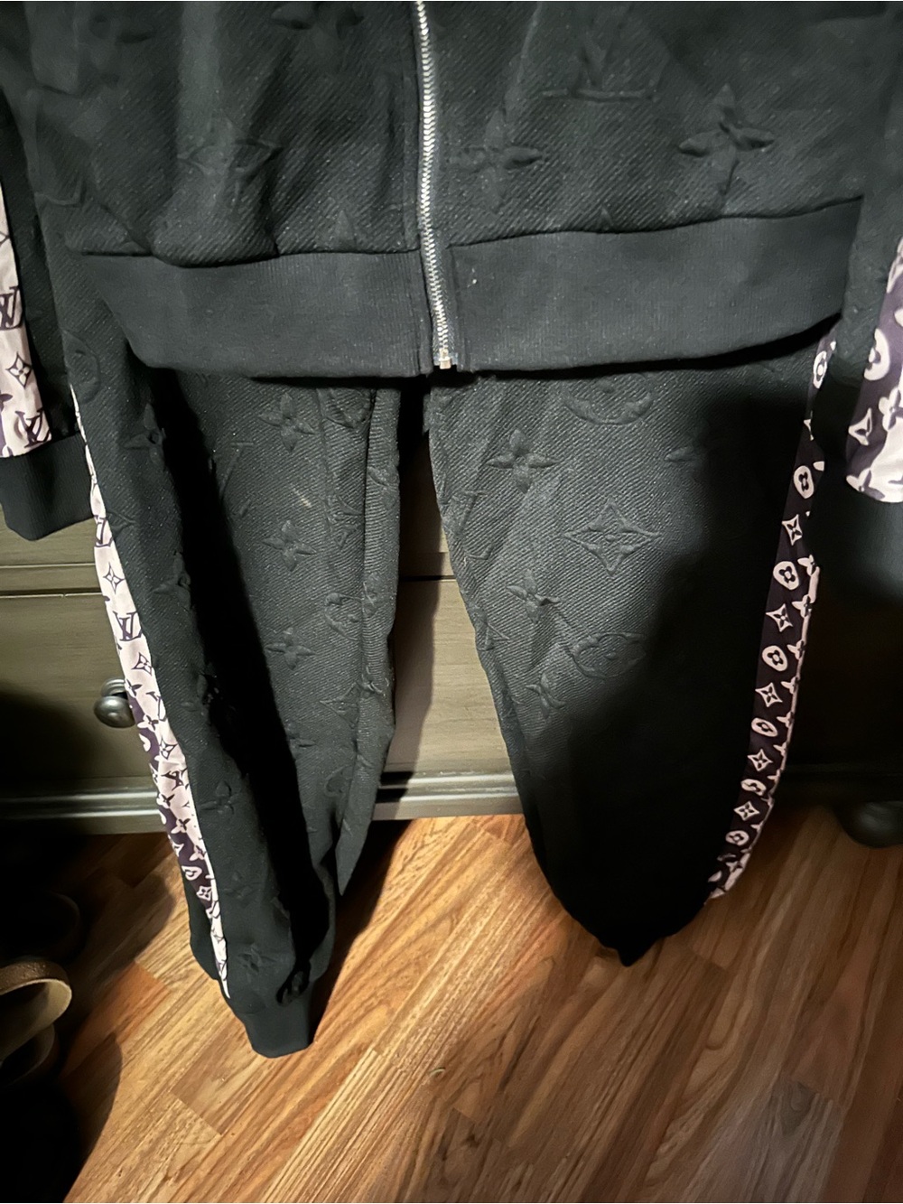Black Monogram Track Jacket & Pants with Logo Tape - Picture 3 of 8
